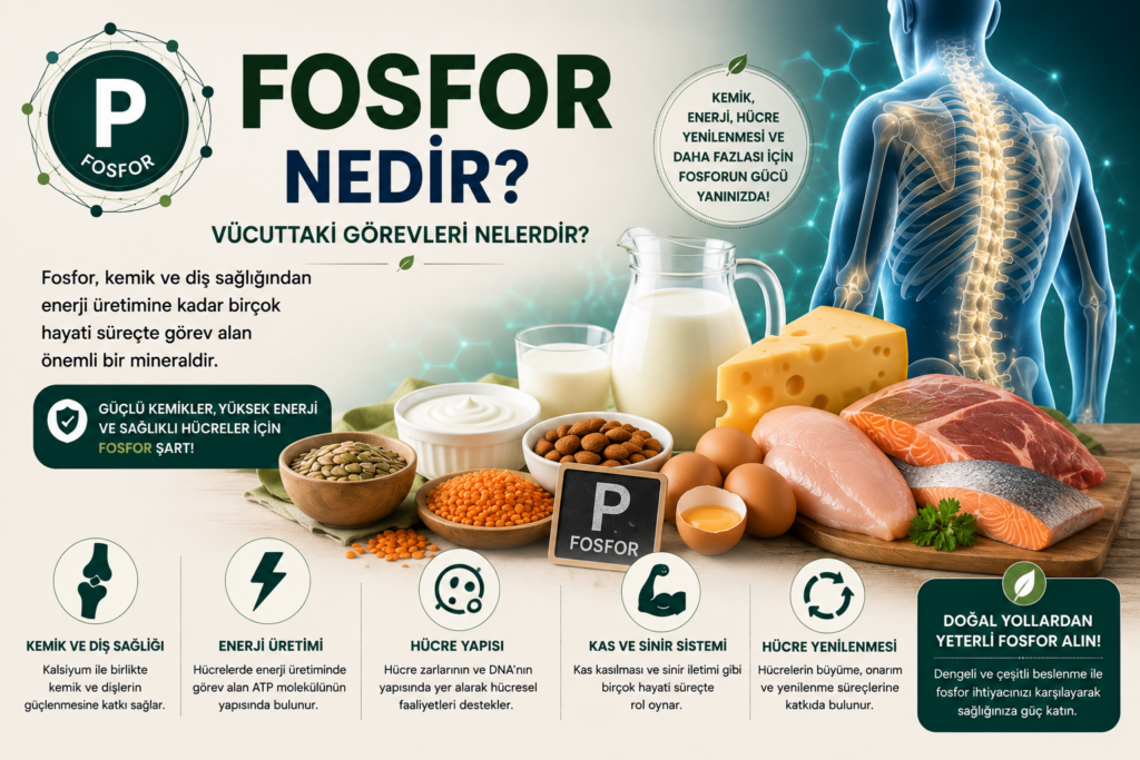Fosfor Nedir? Vücuttaki Görevleri Nelerdir?